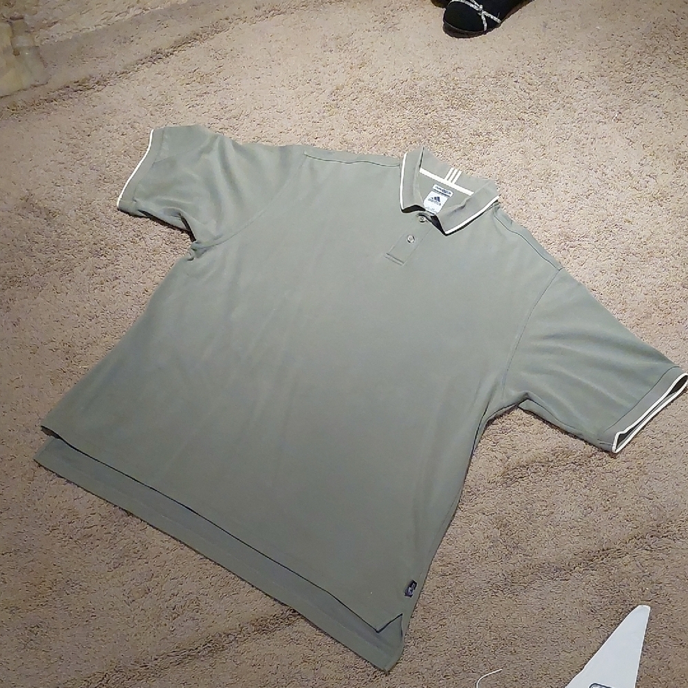 Adidas Green Polo Shirt Classic Design